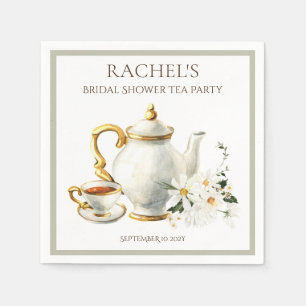Bröllopsdusch Teaparty Servetter