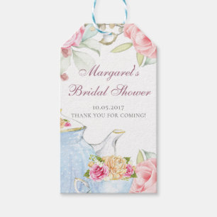 Bröllopsdusch Teaparty Tack Presentetikett