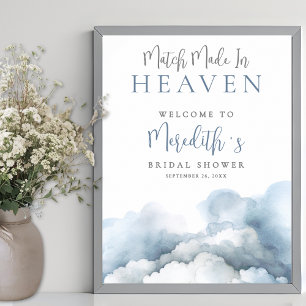 Bröllopsdusch välkomstskylt - Match Made In Heaven Poster