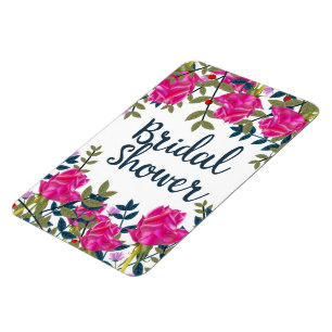 Bröllopsdusch Vintage Rosor Magnet