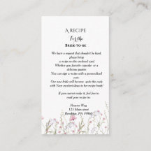 Bröllopsdusch Wildflower receptförfrågan