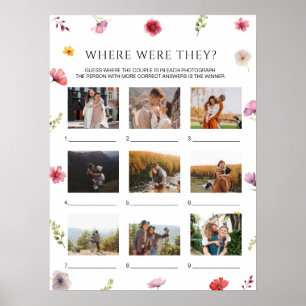 Bröllopsdusch Wildflower Where Were They Spelkort Poster