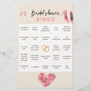 Bröllopsduschbingo Brevpapper