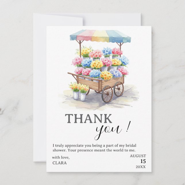 Bröllopsduschen Fresh Off The Market Tack Kort (Framsida)