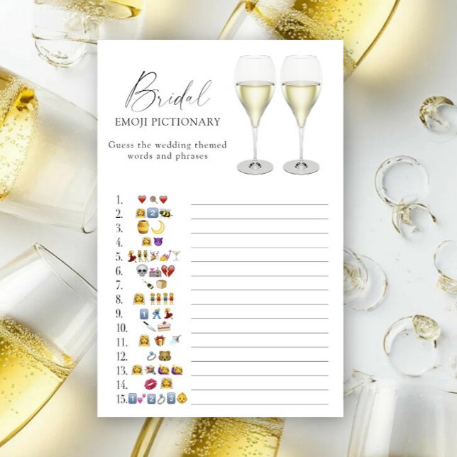 Bröllopsduschens champagne-emoji Pictionary-spel (Skapare uppladdad)