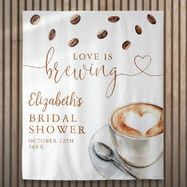 Bröllopsduschens fotobakgrund 'Love Is Brewing'