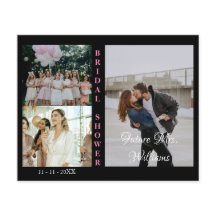 Bröllopsduschens inbjudningskort med eget foto - B