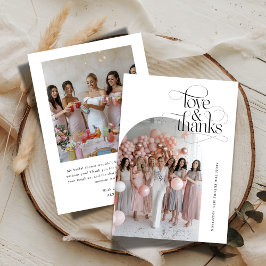 Bröllopsduschexponering för Skript Kärlek & Tacksa Tack Kort