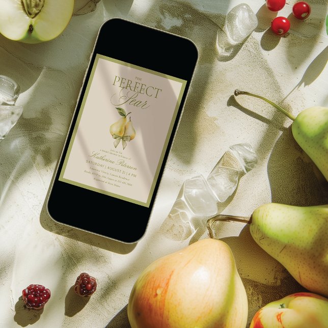 Bröllopsduschinbjudan för perfekt päron inbjudningar (Skapare uppladdad)