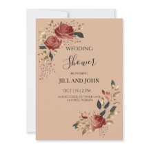 Bröllopsduschinbjudan Modern Bridal Ros 