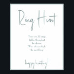 Bröllopsduschlek skylt för Ringjakt<br><div class="desc">Gör det till ditt eget genom att lägga till din text. För att få tillgång till avancerade redigeringsverktyg,  gå till “ Anpassa” scrolla ned och tryck på länken “Klicka för att anpassa ytterligare”. För fler matchande designs klickar du på länken “Andra produkter från den här samlingen”</div>