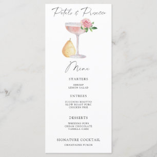 Bröllopsduschmeny för Petals and Prosecco Meny