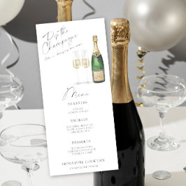 Bröllopsduschmeny med champagne meny