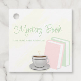 Bröllopsduschmysteriebok om te och böcker gåvor etiketter