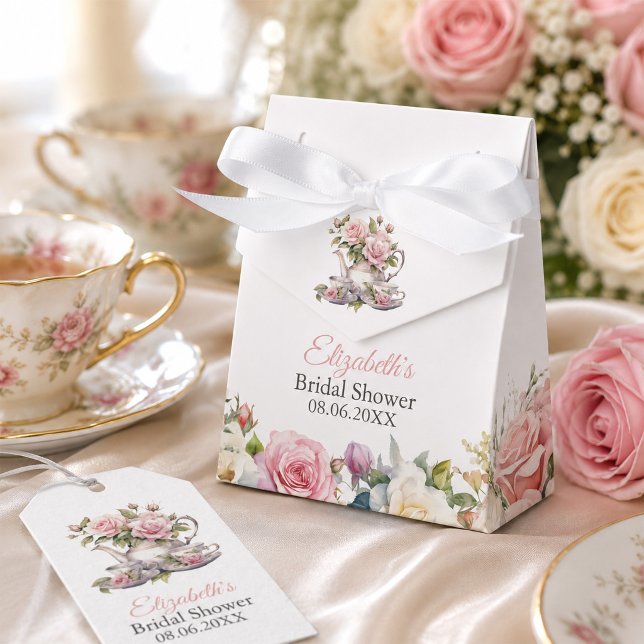 Bröllopsduschpresentlåda i rosablush presentaskar (Blush Pink Bridal Shower Favor Gift Box)