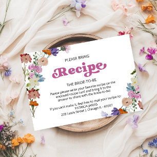 Bröllopsduschrecept för vildblommor inbjudningar