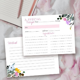 Bröllopsduschreceptkort för gräsmattor med vilda b vykort