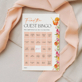 Bröllopsduschspel Gästbingo Citrus Spritz