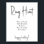 Bröllopsduschspel: Ringjakt - Teckning Poster<br><div class="desc">Gör det till ditt eget genom att lägga till din text. För att få tillgång till avancerade redigeringsverktyg går du till ” Anpassa” ,  scrollar ned och klickar på länken ”Klicka för att anpassa ytterligare”. För fler matchande designer klickar du på länken ”Andra produkter från denna samling”</div>