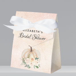 Bröllopsduschtakuta höstkräm roséguld presentaskar