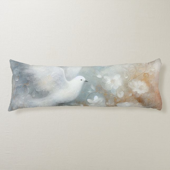 Bröllopsduva Blommig Kroppskudde (Framsidan)