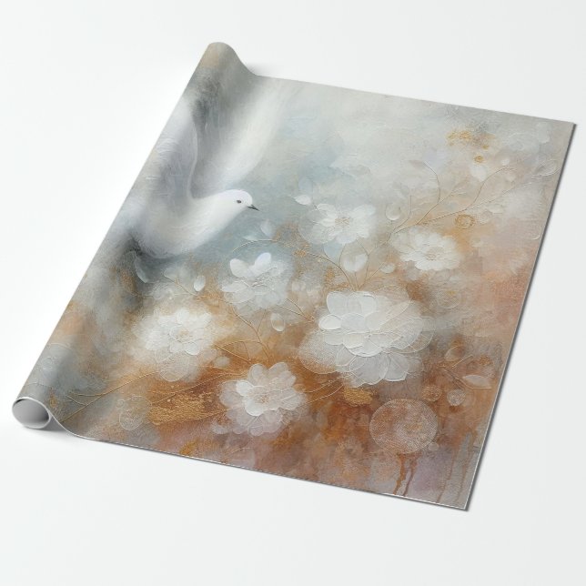 Bröllopsduva Presentpapper (Utrullad)