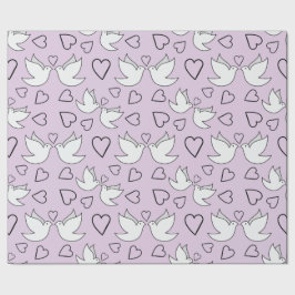 Bröllopsduvor, hjärta för sömlös bröllopsceremoni presentpapper