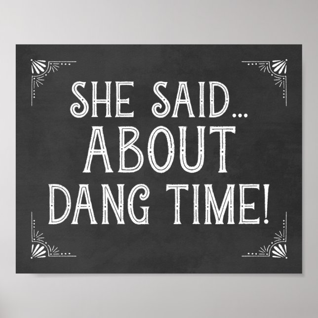 Bröllopsengagemang Foto Rekvisita skylt Hon sa Ja (Framsidan)