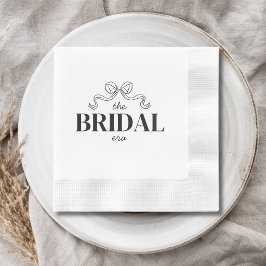 Bröllopseran | Ribbon Bow Sketch Bröllopsdusch Pappersservett