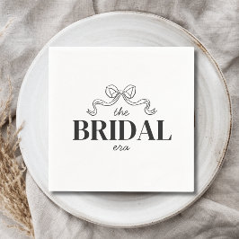 Bröllopseran | Ribbon Bow Sketch Bröllopsdusch Pappersservett