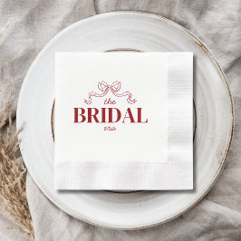 Bröllopseran | Röd banderoll Sketch Bröllop Pappersservett