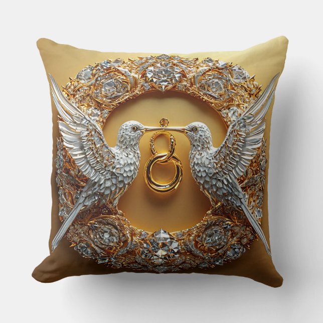 Bröllopsfåglar Kudde (Framsida)