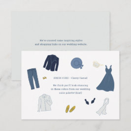 Bröllopsfärger & Klädkod Klädillustrationer Tilläggskort