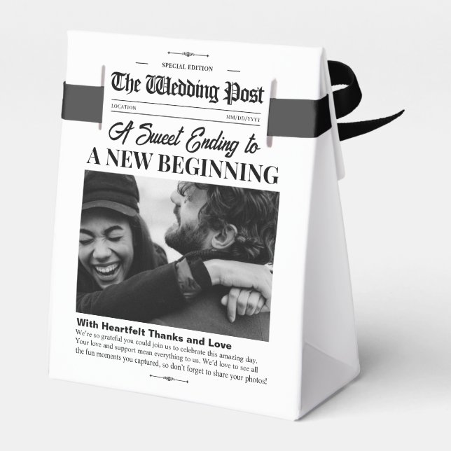 Bröllopsfavoritboxar i Bröllop-tidningen Gift Bags Presentaskar (Baksidan Sidan)