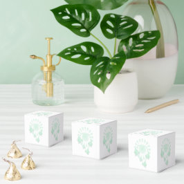 Bröllopsfavoritboxar Peppermint Butterflies Heart Presentaskar