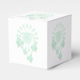 Bröllopsfavoritboxar Peppermint Butterflies Heart Presentaskar