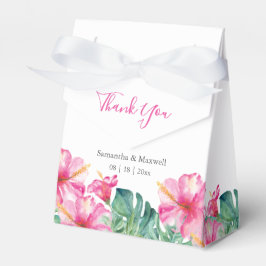 Bröllopsfavoritboxar Vattenfärgsfärgade Blommigtar Presentaskar