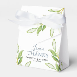 Bröllopsfavoritboxar Watercolor Greenery Presentaskar