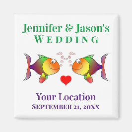 Bröllopsfavoritdestination för fiskkuterör magnet