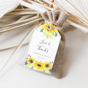 Bröllopsfavoriter för blommor presentetikett
