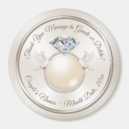 Bröllopsfavoriter i BULK för Gäst, Bröllop Magnets Magnet