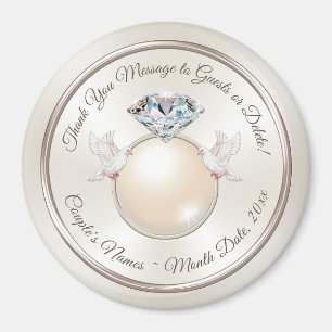 Bröllopsfavoriter i BULK för Gäst, Bröllop Magnets Magnet