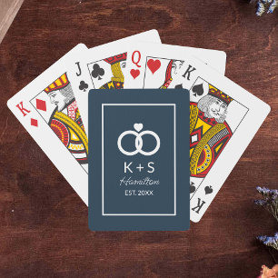 Bröllopsfavoriter, Personlig, marinblått Casinokort