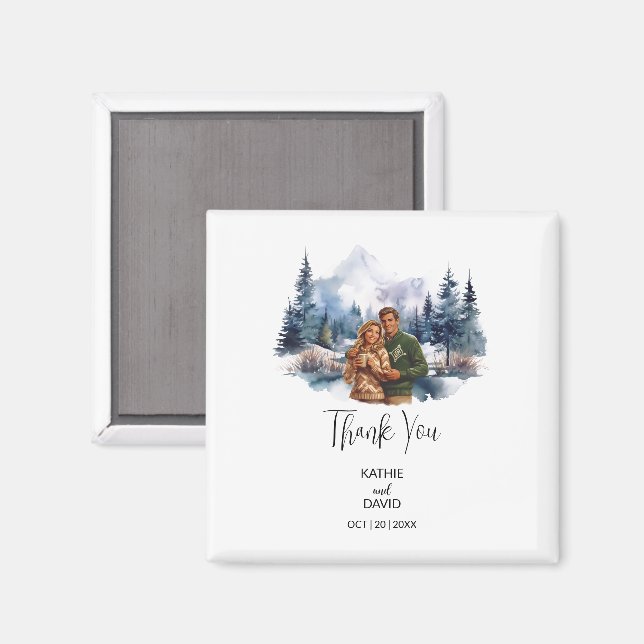 Bröllopsfavoritjulen Äventyr utanför Giftermål Magnet (Front/Back)