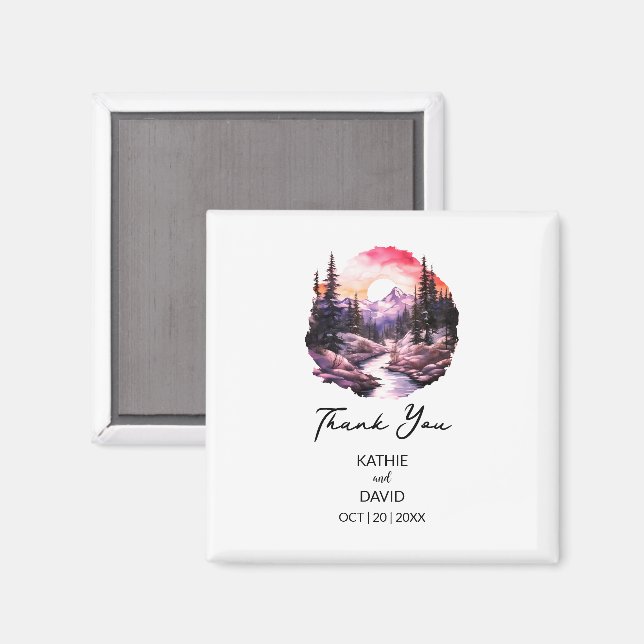 Bröllopsfavoritjulen Äventyr utanför Giftermål Magnet (Front/Back)