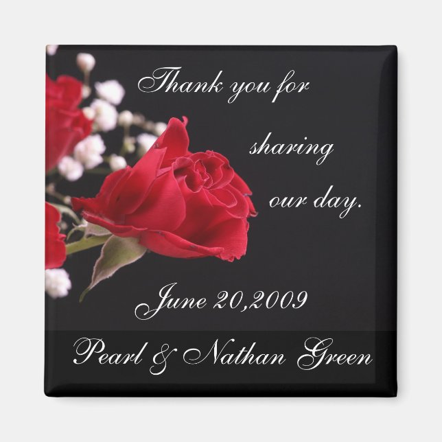 Bröllopsfavoritmagneter Magnet (Framsidan)