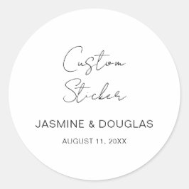 Bröllopsfavoritprogram - stödram för dig runt klistermärke