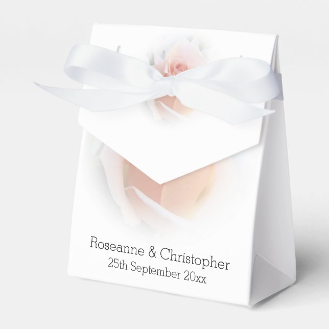 Bröllopsfavoritrutor persisk Rosa Rosenknopp Presentaskar (Framsidan Sidan)