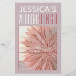 Bröllopsfest BINGO Förtjusande i rosa och lila nya Flygblad
