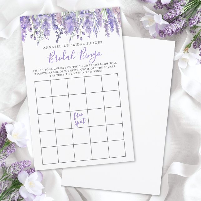Bröllopsfest Bingo spel med blommotiv (Floral Bridal Shower Bingo Game )